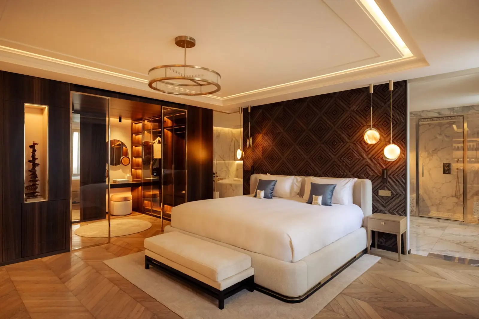 Alma Suite, the bedroom under the eaves — Maison Bauchart, Paris 8th