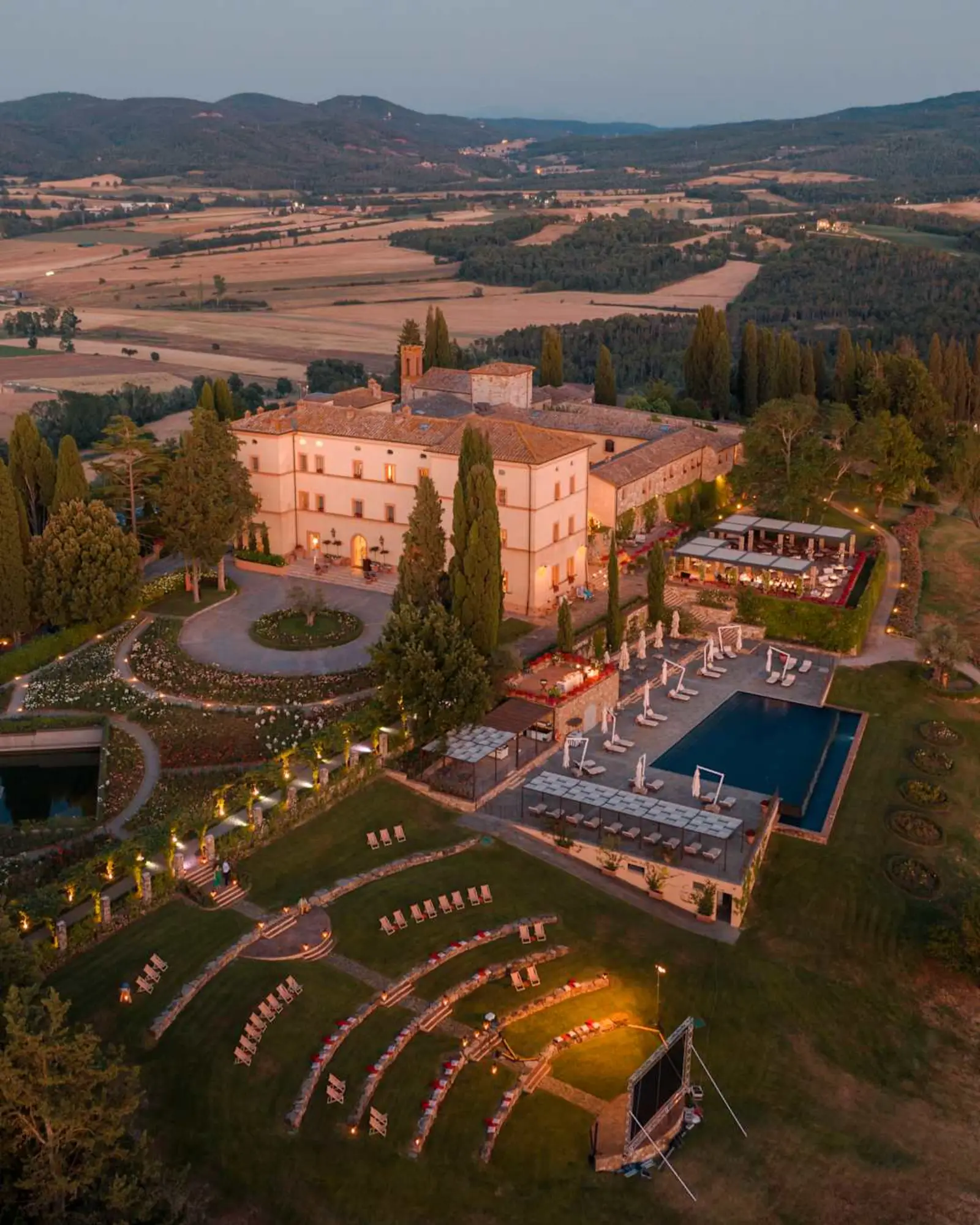Cinema under the stars at the castle — Castello di Casole