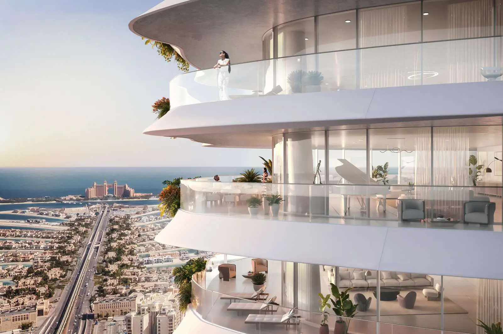 Como Residences — Wrap-around balcony & living room