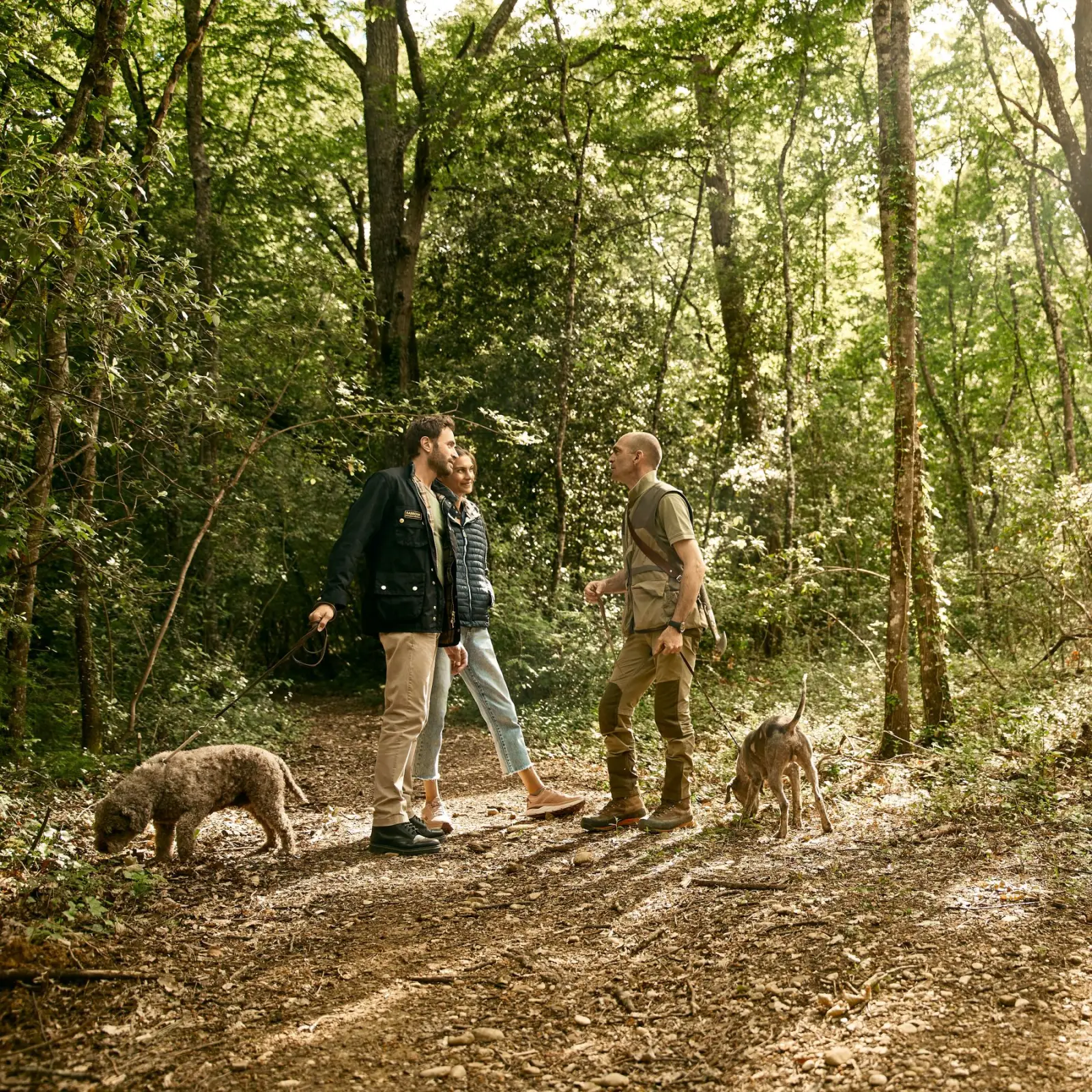Truffle hunting in the forest — COMO Castello del Nero