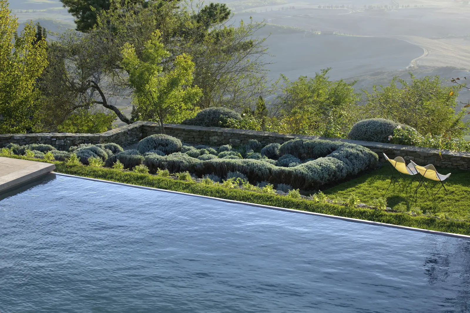 The Monteverdi infinity pool above the Val d'Orcia