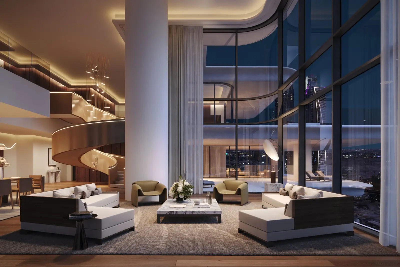 Intérieur signé Gilles & Boissier, niveau 39 — Vela Viento, Marasi Bay, Dubaï