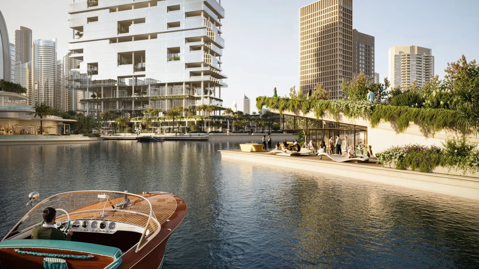 Jetée privée de Vela Viento sur le canal de Dubaï, Marasi Bay