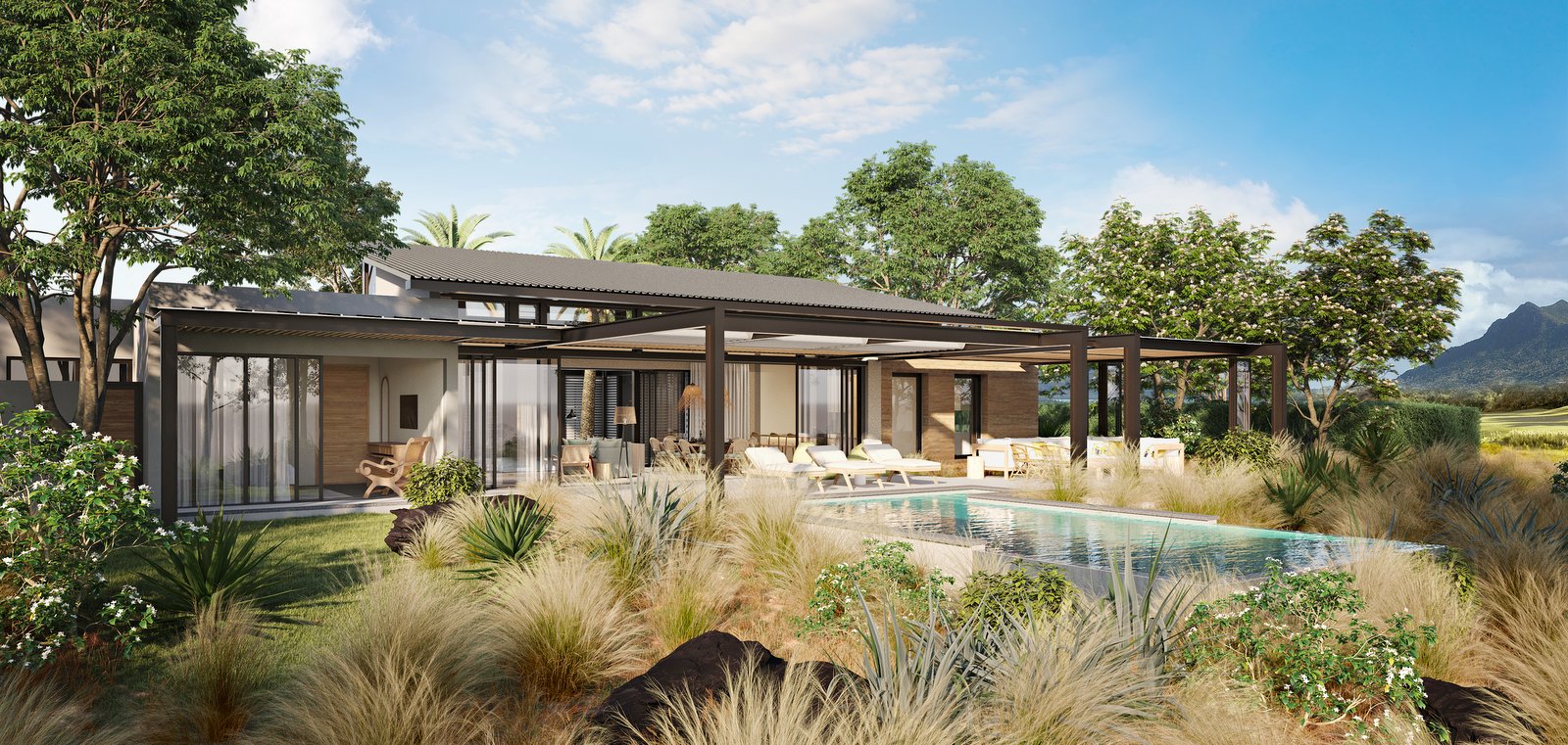 Harmonie villa amid preserved endemic nature, west coast of Mauritius