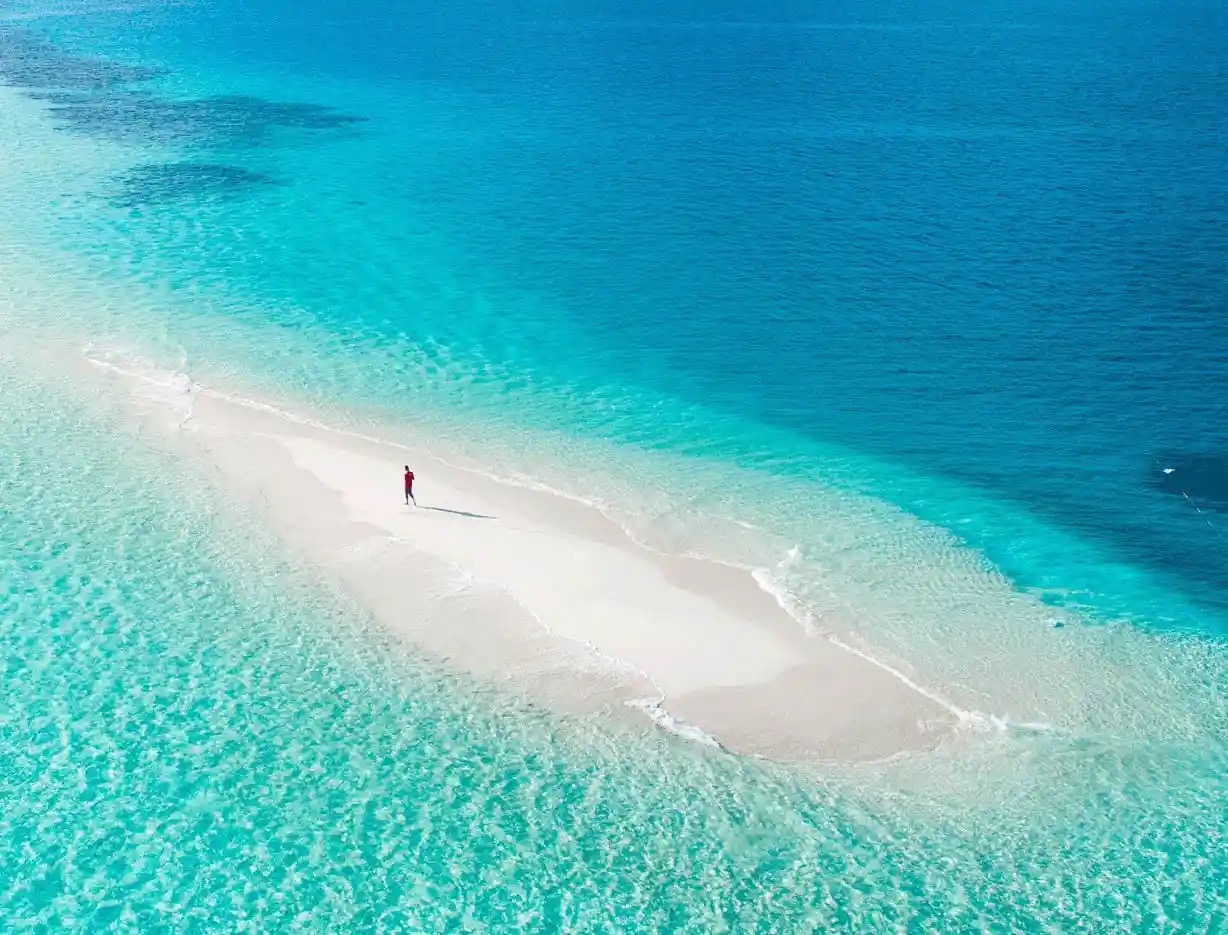 Baccarat Maldives — private sandbank and house reef in South Malé Atoll